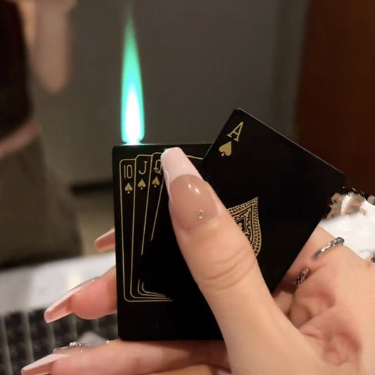 Card Lighter (Green Flame)
